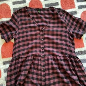 Wild Fable Flannel Plaid Dress (M) EUC